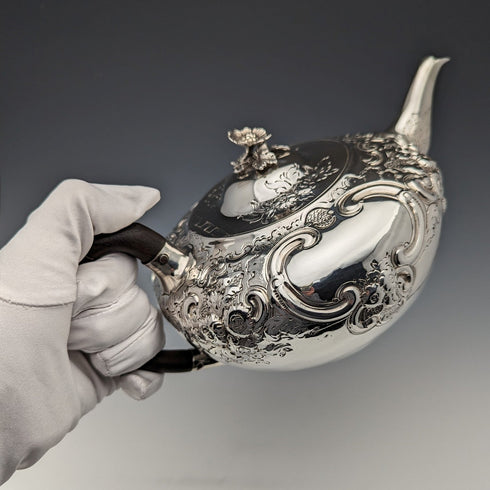 1806 British Antique Georgian Sterling Silver Teapot 538g Burwash and Richard Sibley